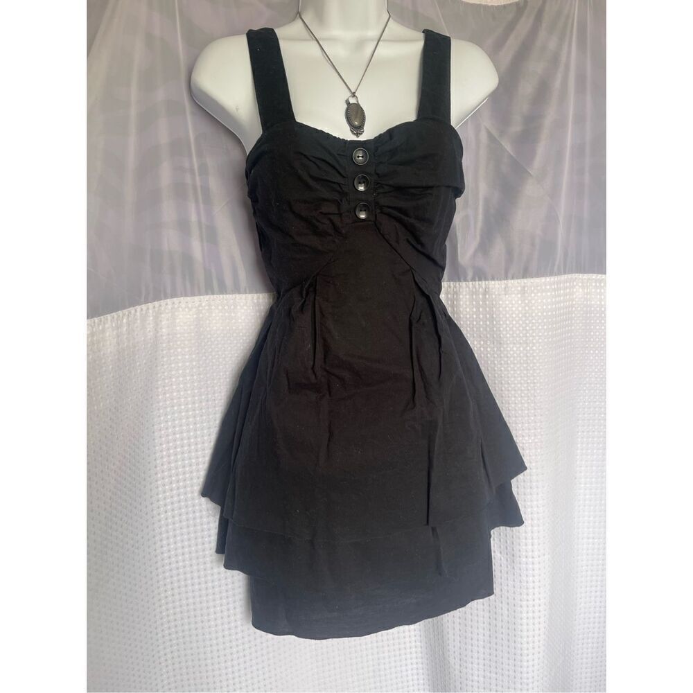 Black Cotton Tank Summer Dress - Picture 3 of 4